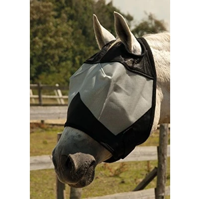 Abbildung von Rhinegold 475 XF Fliegenmaske ohne Ohren, Schwarz, Kaltblut/Warmblut extragroß