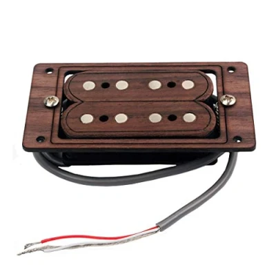 Abbildung von Alnicov 4 saitige Palisander Zigarrenschachtel Gitarre Humbucker Pickup