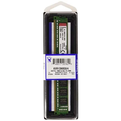 Abbildung von Kingston KVR13N9S8/4 Arbeitsspeicher 4GB (DDR3 Non ECC CL9 DIMM 240 pin, 1,5V)