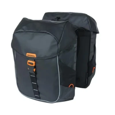 Abbildung von Doppelpacktasche Basil Miles Tarpaulin 34 Liter X 16 43 Cm Schwarz/Orange