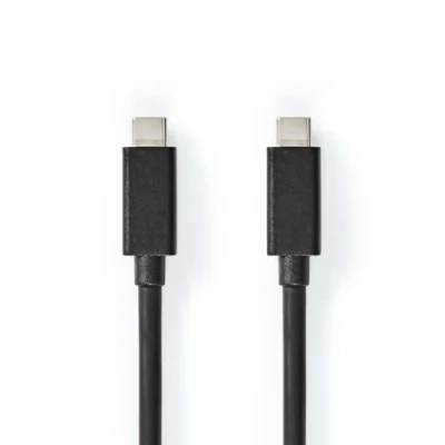 Abbildung von Nedis USB Kabel 3.2 Gen 2x2 C™ Stecker 100 W 4K@60Hz 20 Gbps Vernickelt 1.00 m Rund PVC Schwarz Box