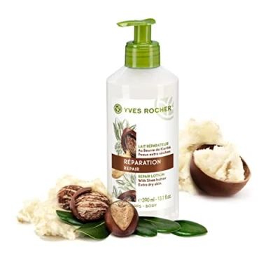 Abbildung von Yves Rocher Körpercreme mit Sheabutter, repariert und nährt, trockene Haut, 390 ml