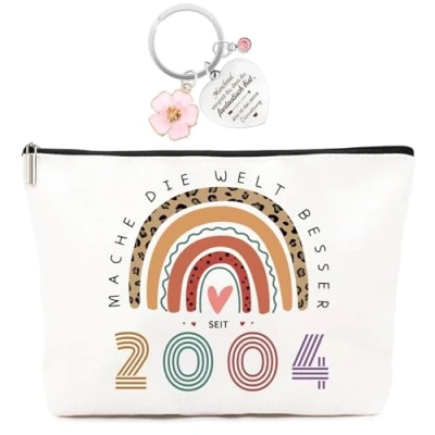 Abbildung von ZUFIO Geschenk zum 21. Geburtstag Mädchen Make Up Tasche,Lustiges Geburtstagsgeschenk für Frauen Geburtstag,21 Jahre 2004