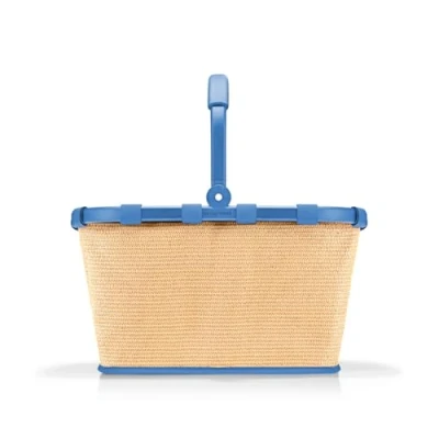 Abbildung von reisenthel carrybag frame raffia blue Stabiler Einkaufskorb mit viel Stauraum und praktischer Innentasche Elegantes wasserabweisendes Design
