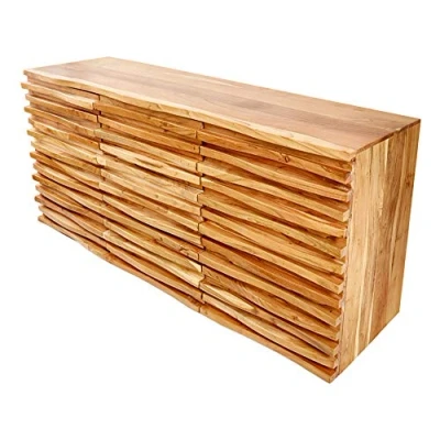 Abbildung von riess ambiente Sideboard RELIEF 160cm natur, Massivholz · Anrichte mit aufwändiger Front Kommode Wohnzimmer