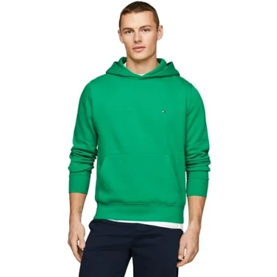 Abbildung von Tommy Hilfiger FLAG LOGO Hoody Sweatshirt, Herren, Größe: XS, Olympic green