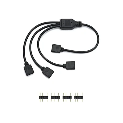 Abbildung von QWORK® 5 V 3 polig ARGB splitterkabel, splitter, 1 buchse auf stecker, 30cm, für CPU Kühler und Lüfter