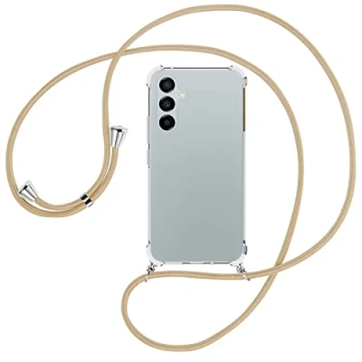 Abbildung von mtb more energy® Handykette kompatibel mit Samsung Galaxy A54 5G Caramel Smartphone Hülle zum Umhängen Anti Shock Full TPU Case