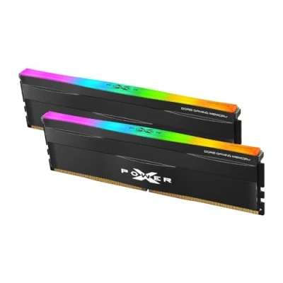 Abbildung von Silicon Power DDR5 32GB (2x16GB) RGB 6000MHz (PC5 48000) 288 pin CL30 1.35V UDIMM Desktop Memory Module RAM SP032GXLWU60AFDF Black