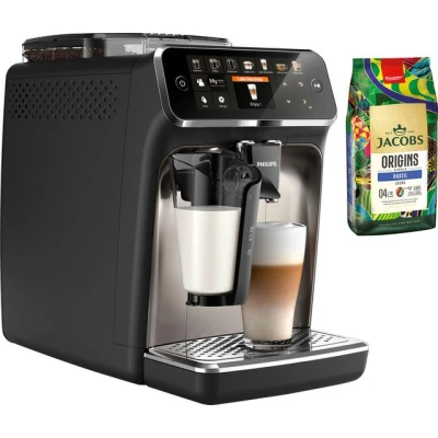Abbildung von Philips Kaffeevollautomat 5400 Series EP5447/90 LatteGo, 12 Kaffeespezialitäten und 4 Benutzerprofilen chrom/mattschwarz