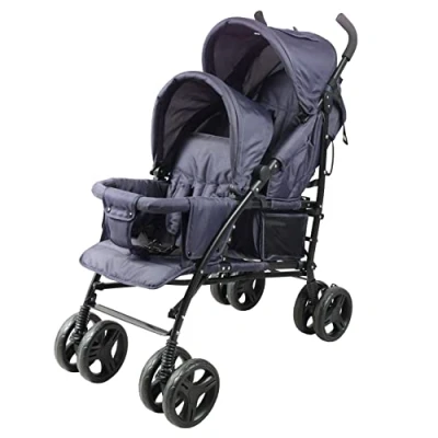 Abbildung von Bambisol Kinderwagen mit Doppelstock, kompakt, Regenschutz inklusive, Marineblau