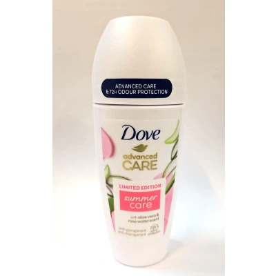 Abbildung von Dove Advanced Care Anti Transpirant Deo Roll On Summer Limited Edition Duft nach Aloe Vera und Rosenwasser mit Skin Hydration Technology 6x 50 ml