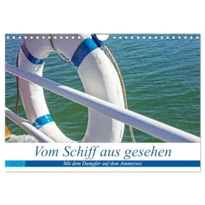 Abbildung von Vom Schiff aus gesehen Mit dem Dampfer auf Ammersee (Wandkalender 2025 DIN A4 quer), CALVENDO Monatskalender