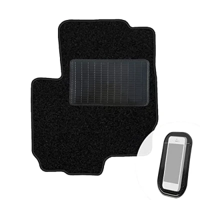 Abbildung von moto MOLTICO Fahrer Fußmatte Auto Velours Fahrerseite Autoteppiche Schwarz Fahrermatte 1 teilig passend für Mitsubishi Colt 2005 2012