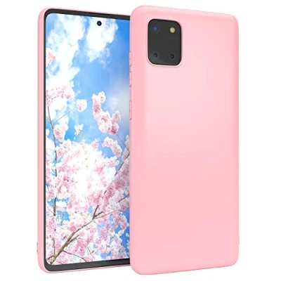 Abbildung von EAZY CASE Handyhülle Silikon mit Kameraschutz kompatibel Samsung Galaxy Note 10 Lite in Rosa, Ultra dünn, Slimcover, Silikonhülle, Hülle, Softcase, Backcover