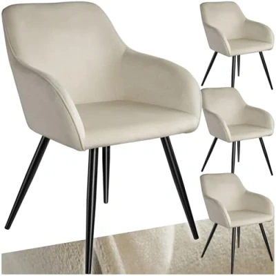 Abbildung von tectake Esszimmerstuhl Marilyn (4er Set, 4 St), Gepolstert