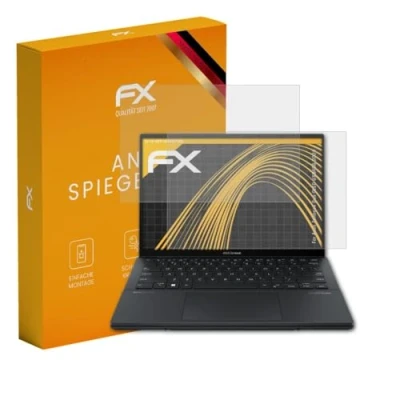 Abbildung von atFoliX Panzerfolie kompatibel mit Asus Zenbook Duo OLED UX8406 2024 Schutzfolie, entspiegelnde und stoßdämpfende FX Folie (2er Set)