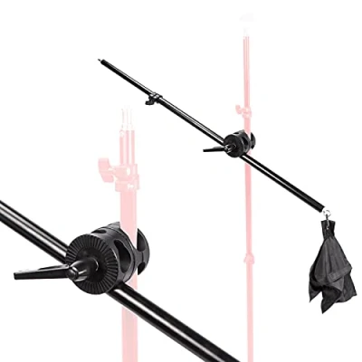 Abbildung von Pyxelstudio Verlängerungsgriff Arm Auslegerarm mit Doppelklemme Sandsack für Lichtständer, Reflektor und andere Ausrüstung 140cm