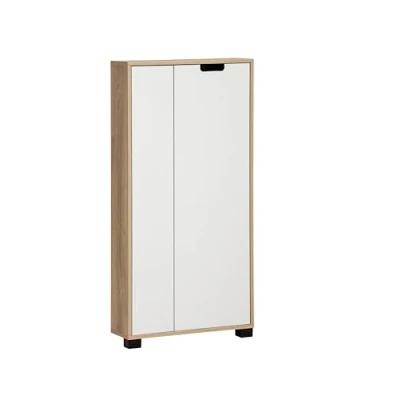Abbildung von Schildmeyer Highboard Emmik 159447, weiß Eiche Dekor/weiß matt, 59,8 x 19,5 124 cm