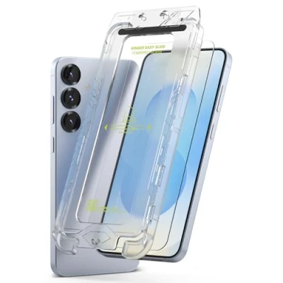 Abbildung von Ringke Easy Slide Glass [2 Stück] Kompatibel mit Samsung Galaxy S25 Plus Panzerglas Schutzfolie Installationstool, HD Qualität 9H Härte Gehärtetes Glas Displayschutz Folie