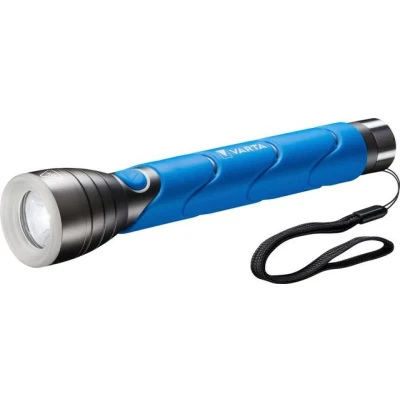 Abbildung von Varta Taschenlampe aus alu, blau, hand, schwarz flaschenöffner 2 in 1 outdoor 18629101421