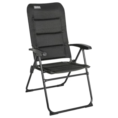 Abbildung von HOMECALL Gartenstuhl Hochlehner Campingstuhl Klappstühle Gepolstert Faltstuhl Balkonstuhl (Anglerstuhl, 1 St), mit 5 Fach Verstellbare lehne, für Camp Garten Balkon, Belastbar 150KG