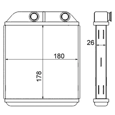 Abbildung von MAHLE ORIGINAL AH 237 000S Wärmetauscher