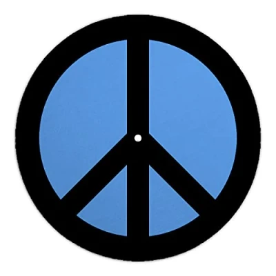Abbildung von Next Ferry Slipmat Peace Plattenspieler Matte aus Filz Slipmats für Dj&#039;s Plattentellerauflage alle Turntables gedruckt in Deutschland