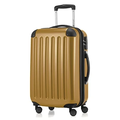 Abbildung von HAUPTSTADTKOFFER Alex Handgepäck, 55 x 35 20 cm, 4 Rollen, 42 Liter, Reisekoffer, Hartschalenkoffer, Rollkoffer, Bordgepäck Koffer, erweiterbar, Herbstgold