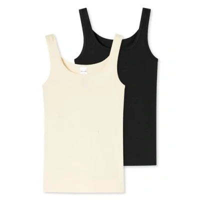 Abbildung von Schiesser 2PACK Unterhemd/shirt für Kinder, Größe: 140, Schwarz weiss