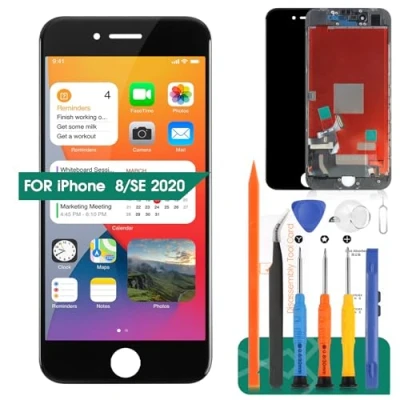 Abbildung von Ersatz für iPhone 8 LCD Display Screen Replacement SE 2020 Bildschirm A1863 A1906 A1907 A1905 Touchscreen A2275 A2296 A2298 Digitizer Assembly Kits (schwarz)