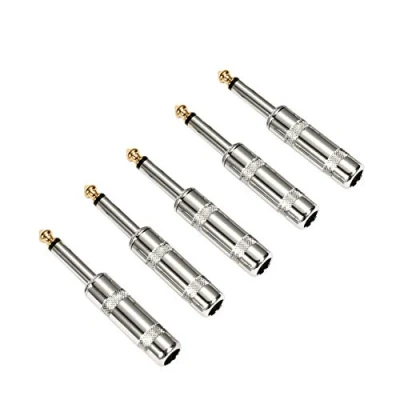 Abbildung von HSP HSWITI Audio TS Stecker, 6,35 mm (1/4 Zoll), robuster Mono Lötanschluss für Lautsprecher/Gitarre/Mikrofonkabel, 5 Stück (Löten erforderlich)