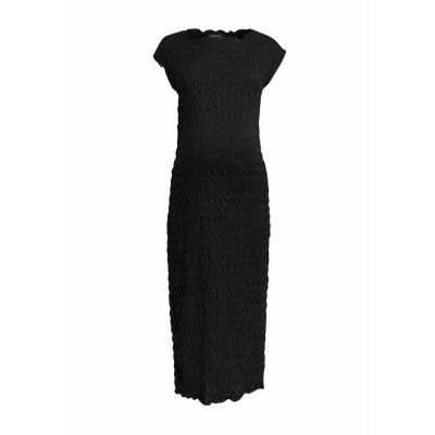 Abbildung von Next Short Sleeve Textured Column Regular FIT Freizeitkleid, Damen, Größe: Small, Black