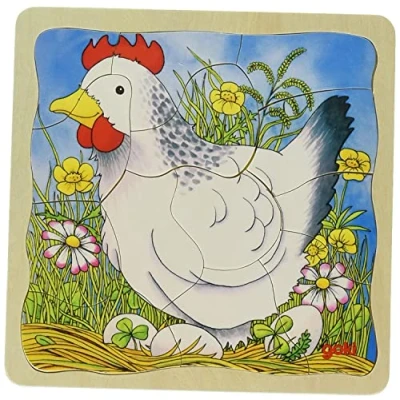 Abbildung von Gollnest &amp; Kiesel Puzzle Goki Lagenpuzzle aus Holz Huhn, Puzzleteile