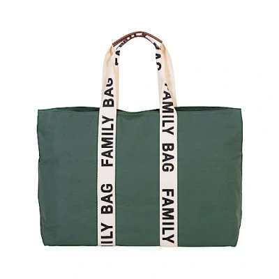 Abbildung von CHILDHOME, Family Bag, Wickeltasche, Reise /Wochenendtasche, großes Fassungsvermögen, abnehmbare Tasche inklusive, Grün, Signature Collection