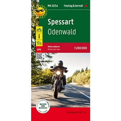 Abbildung von Spessart, Motorradkarte 1:200.000, freytag &amp; berndt: Odenwald, Toureninfos, GPX Tracks, wasserfest und reißfest (freytag berndt Motorradkarten)
