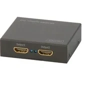 Abbildung von DIGITUS DS 46304, 2 Port HDMI Splitter, 1x2 Ultra HD, 4K, 30Hz HDCP 1.3 3D Video Format Schwarz
