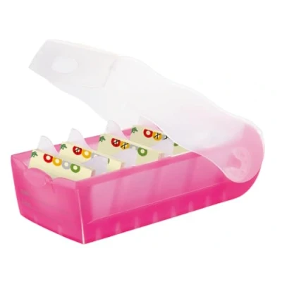Abbildung von Karteibox CROCO A7 transluzent pink Vokabeltraining