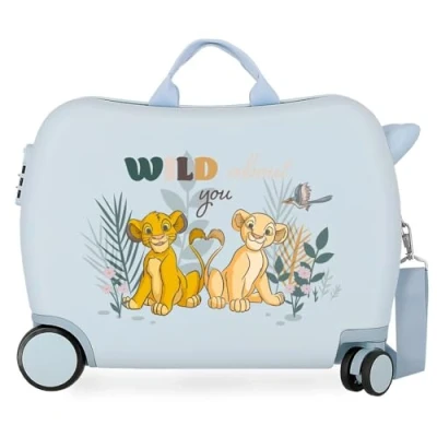 Abbildung von Disney Before The Bloom Kinderkoffer, Blau, 50 x 38 20 cm, starr, ABS, seitlicher Zahlenkombinationsverschluss, 34 l, 3 kg, 4 Handgepäckträger