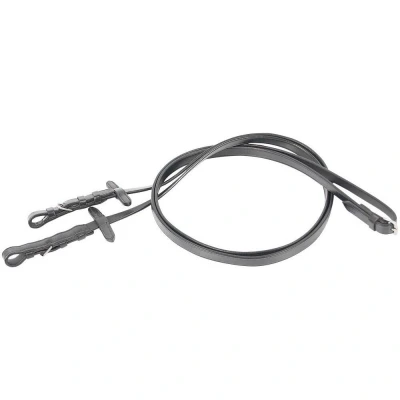 Abbildung von Harry&#039;s Horse Zügel, glattes Leder Cob Schwarz