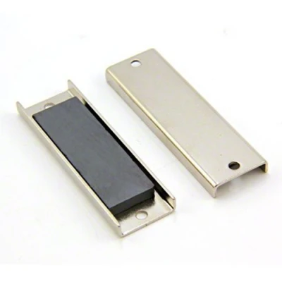Abbildung von Ferrit Kanalmagnet Für Diy, Handwerk und Hobbys 76 x 24 6,35mm Dickes 4mm Loch 10kg Zug Pack von 40