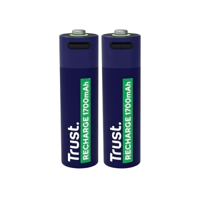 Abbildung von 0 Trust Haushaltsbatterie Wiederaufladbarer Akku AA für USB C