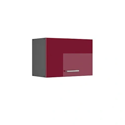 Abbildung von Vicco Hängeschrank R Line, Bordeaux Hochglanz/Anthrazit, 60 cm Flach