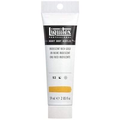 Abbildung von Liquitex 1045235 Professional Heavy Body Acrylfarbe in Künstlerqualität mit ausgezeichneter Lichtechtheit buttriger Konsistenz, 59ml Tube Irisierend+D34:D35es sattes Gold