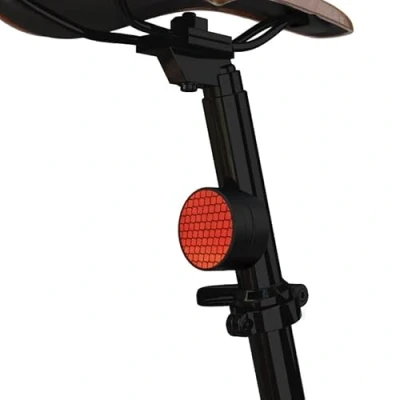 Abbildung von Wolfprint Fahrrad Reflektor Einhausung für Apple Airtag Spritzwassergeschützte inkl. Kabelbindern Fahrradhalterung Fahrradbefestigung Halter (Schwarz)