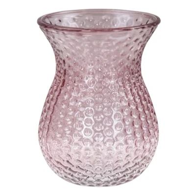 Abbildung von Vase Retro Rosa Glas Blumenvase Dekovase Glasvase Blumendeko Frühling Tischdeko