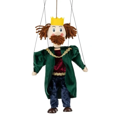 Abbildung von Marionette K&ouml;nig 20 cm, Holz Marionette, Dekoartikel