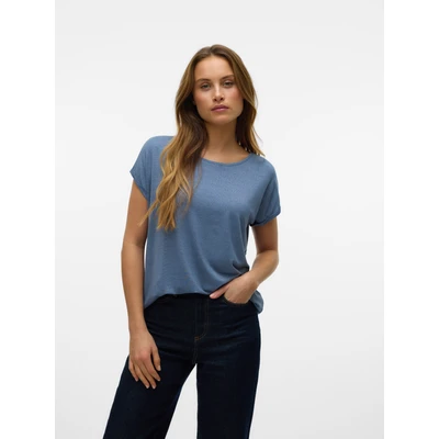 Abbildung von Vero Moda Tshirt basic, Damen, Größe: Large, China blue