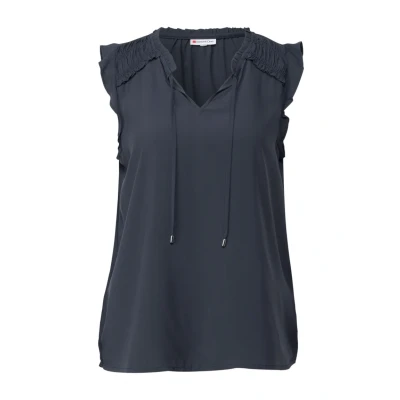 Abbildung von STREET ONE Damen 3411862 Blusentop mit Rüschen, Deepwater Blue, 34