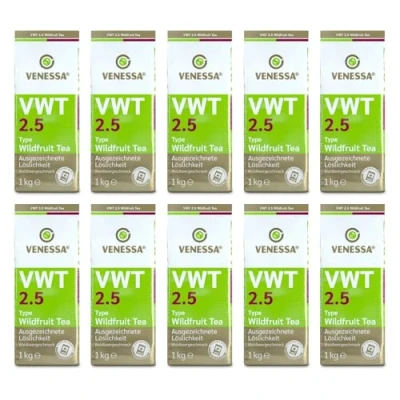 Abbildung von VENESSA VWT 2.5 Wildfrucht Teegetränk 10 x 1kg Instant Früchtetee Wildfruit Tea Getränkepulver zur Zubereitung von Teegetränken, Wildfruchtgeschmack Vorteilspack